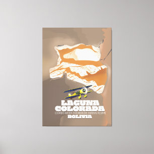 Laguna Colorada Bolivien Seepromenade Leinwanddruck