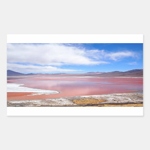 Laguna Colorada im Bolivien-Aufkleberrechteck Rechteckiger Aufkleber