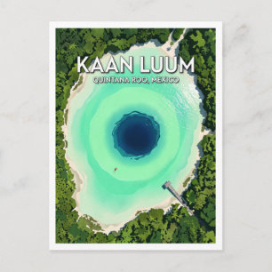 Laguna de Kaan Luum Tulum Mexico Andenken Postkarte