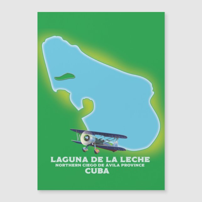 Laguna de la Leche Cuba Seeblick Magnetkarte (Vorderseite)