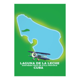 Laguna de la Leche Kuba Seenkarte Fotodruck