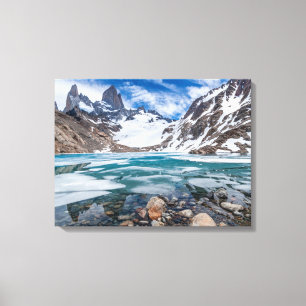 Laguna De Los Tres und Berg Fitzroy Leinwanddruck