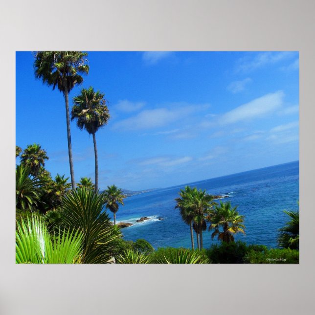 Laguna Palm Trees und Ocean Bliss Poster (Vorne)