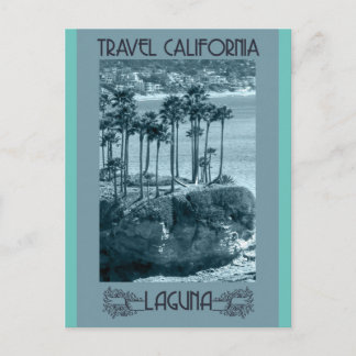 LAGUNA STRAND KALIFORNIEN VINTAGE REISE POSTKARTE