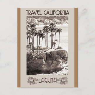 LAGUNA STRAND KALIFORNIEN VINTAGE REISE POSTKARTE