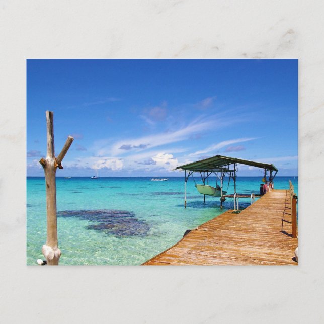 Lagune Fakarava Inner Rotoava Französisch Polynesi Postkarte (Vorderseite)