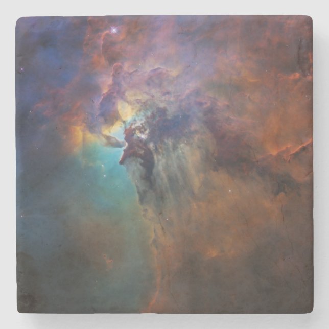 Lagunennebel (Astronomie-Raumbild) (Universum) Steinuntersetzer (Vorderseite)