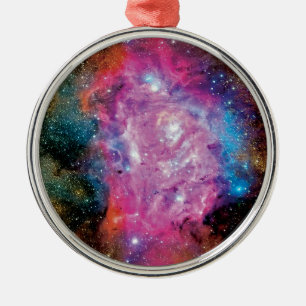 Lagunennebel Emissionsnebel Interstellare Wolke Fo Silbernes Ornament