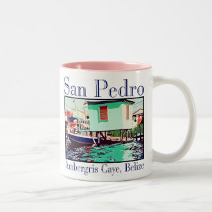 Laguneseitenbootshaus Zweifarbige Tasse