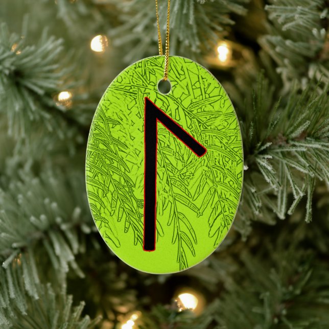 Laguz Viking Rune Weihnachten Ornament - LIFE! (Baum)