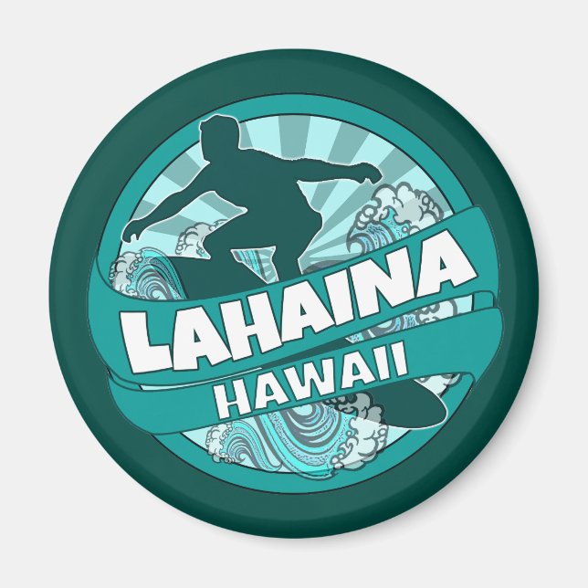 Lahaina Hawaii aquamariner Logomagnet Magnet (Vorne)
