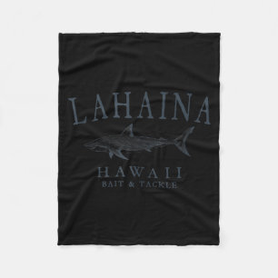 Lahaina Hawaii Hai vintage Schiefer Kunst Angeln Fleecedecke