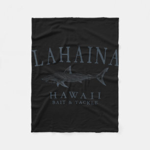 Lahaina Hawaii Hai vintage Schiefer Kunst Angeln Fleecedecke