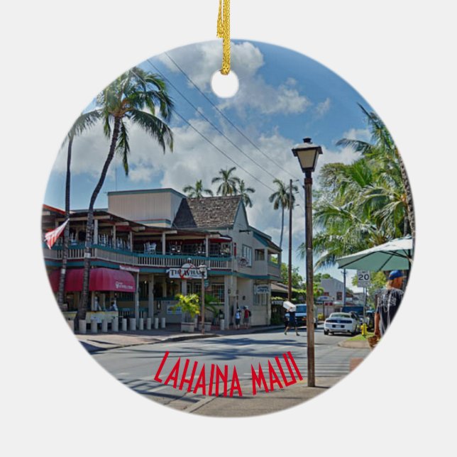 Lahaina Hawaii Panorama Weihnachtsschmuck (Hinten)