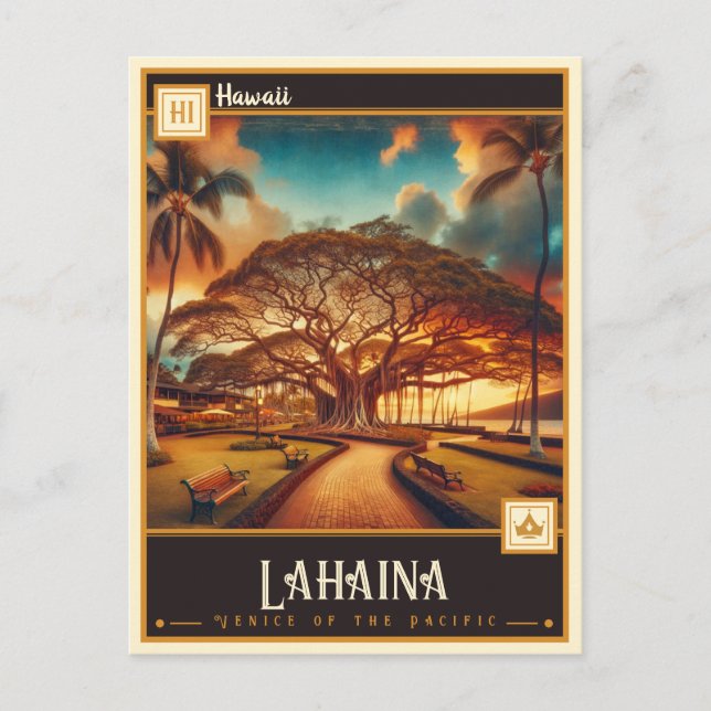 Lahaina, Hawaii | VINTAG Postkarte (Vorderseite)
