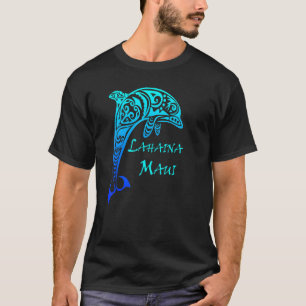 Lahaina Maui Tribal Dolphin Polynesischer Tattoo S T-Shirt