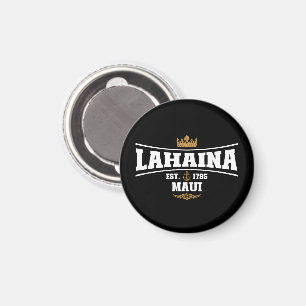 Lahaina Maui Vintage-Schiffsanker-Flagge 1795 Gesc Magnet
