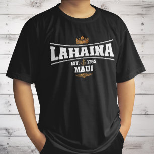 Lahaina Maui Vintage-Schiffsanker-Flagge 1795 Gesc T-Shirt