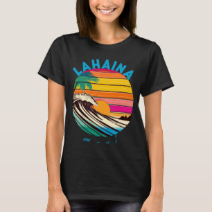 Lahaina Retro 1980er Stil Hawaii Beach T-Shirt