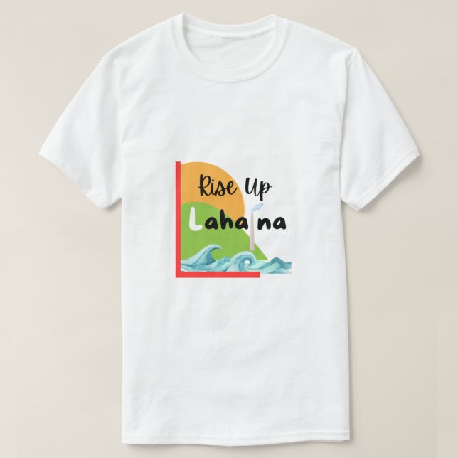 Lahaina Sunrise Smokestack Ocean Waves T-Shirt (Design vorne)