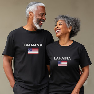 Lahaina USA Flag Dark Color T-Shirt