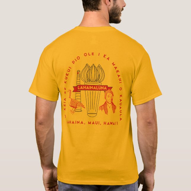 Lahainaluna Pocket Logo, Back Design T - Shirt (Rückseite)
