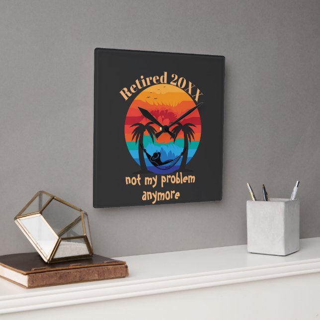 Lähmt/nicht mein Problem noch einmal Hängematte Quadratische Wanduhr (Büro)