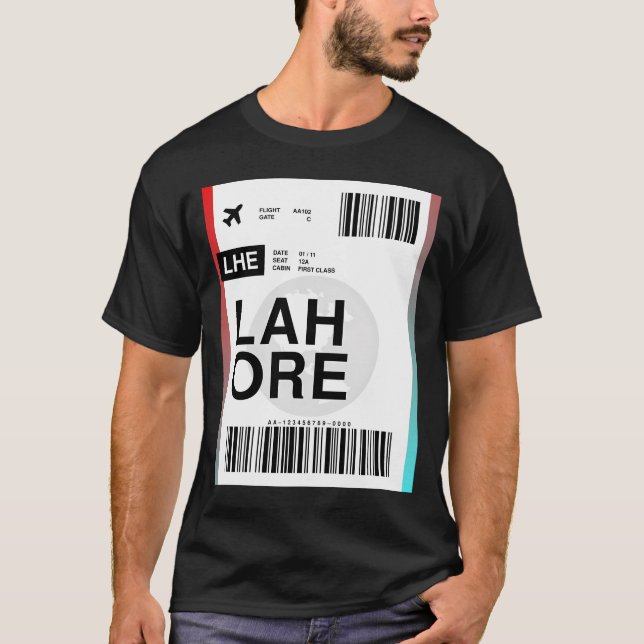 Lahore Boarding Pass T-Shirt (Vorderseite)
