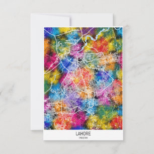 Lahore Pakistan City Map Dankeskarte