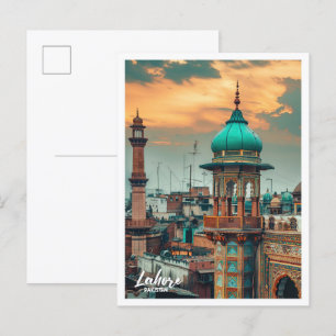 Lahore Pakistan Kunst, Dichtung und Musik Postkarte