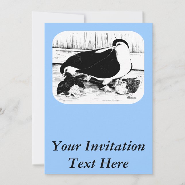 Lahore-Tauben 1980 Einladung (Vorderseite)