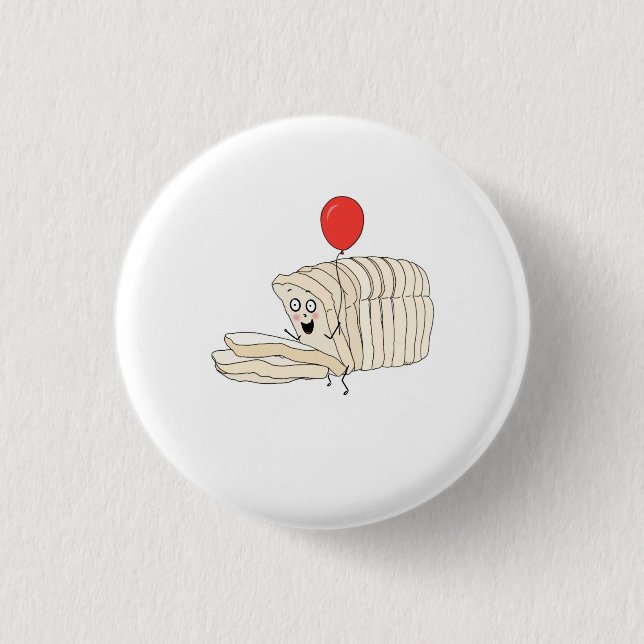 Laib Brot, geschnittenes Brot Thema Button (Vorderseite)