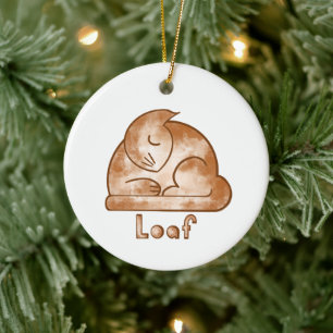 Laib Katz Keramik Ornament