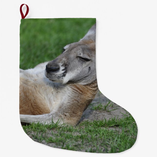 Laid-back Kangaroo Großer Weihnachtsstrumpf (Vorderseite)