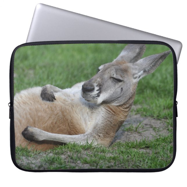 Laid-back Kangaroo Laptopschutzhülle (Vorderseite)