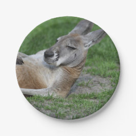 Laid-back Kangaroo Pappteller