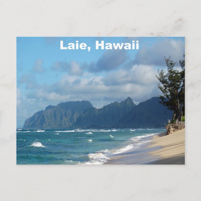 Laie Beach Hawaii Postkarte (Vorderseite)