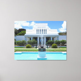 Laie, Hawaii Mormon Temple Leinwanddruck