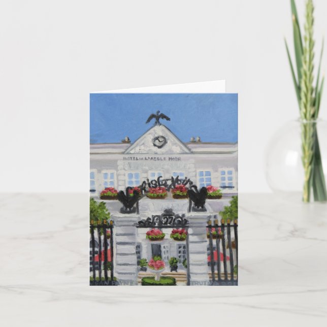 L'Aigle Noir Hotel: Fontainebleau FRANKREICH Karte (Vorderseite)