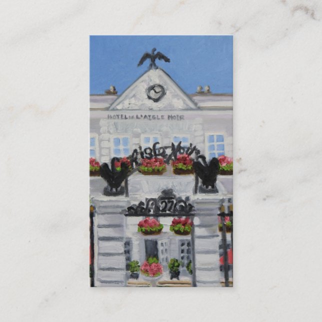 "L'Aigle Noir Hotel-Visitenkarte " Visitenkarte (Vorderseite)