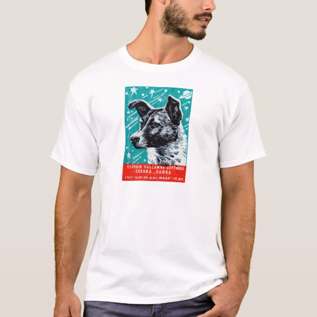 Laika 1957 der Raum-Hund T-Shirt (Vorderseite)