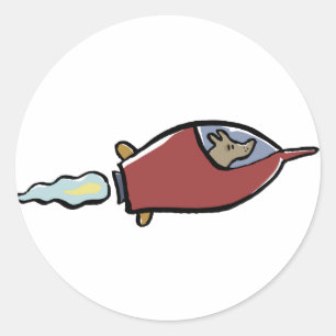 laika runder aufkleber