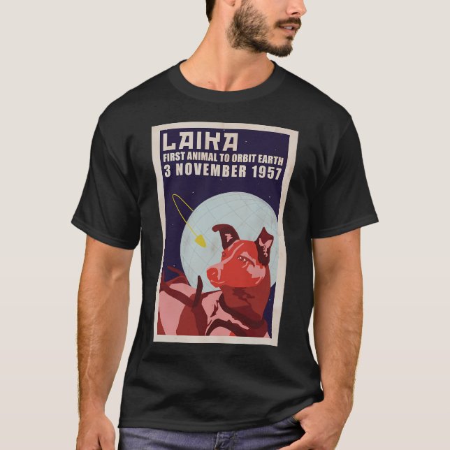 Laika - Weltraumhund T-Shirt (Vorderseite)