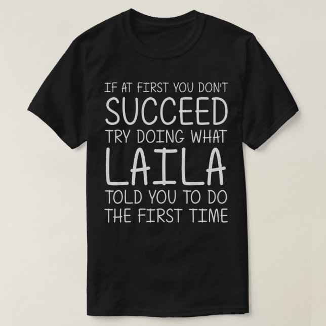 LAILA Geschenkname Personalisiert Geburtstag Funny T-Shirt (Design vorne)