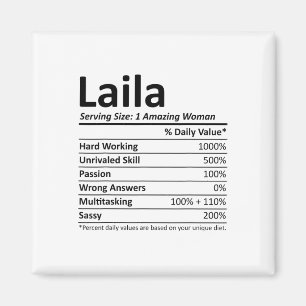 Laila Nutrition Personalisierter Name Lustiges Wei Magnet