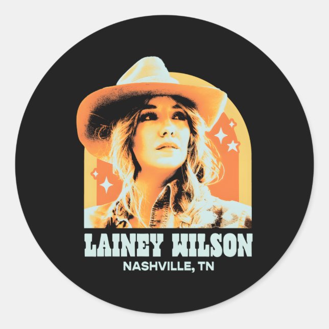 Lainey Wilson Nashville Runder Aufkleber (Vorderseite)