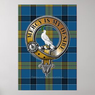 Laing Tartan & Abzeichen Poster