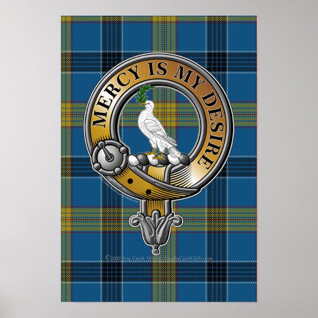 Laing Tartan & Abzeichen Poster (Vorne)