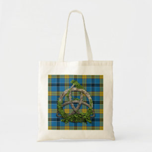 Laing Tartan und keltische Trinity Knot Tragetasche