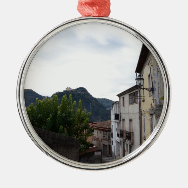 Laino Borgo Silbernes Ornament (Vorne)